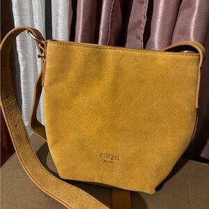 Margot New York Suede Crossbody in Mustard